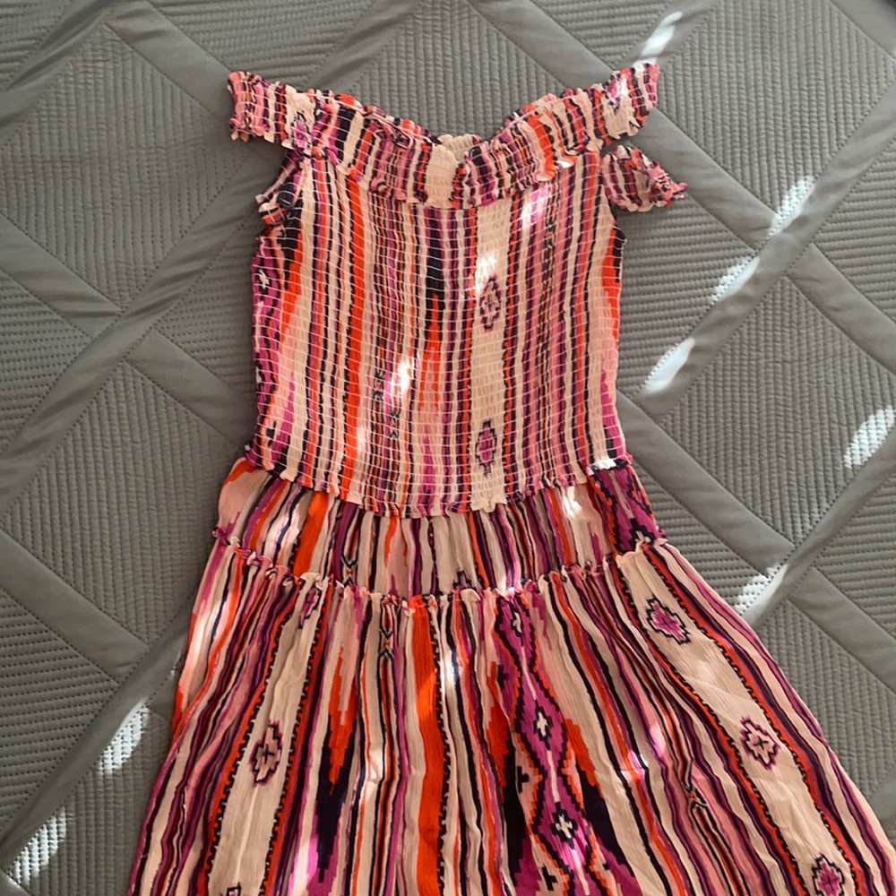 Multicolor flow dress